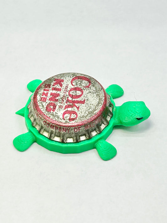 Coke King Size (Vintage) - Bottle Cap Magnet Turtle Shell Shocked Art