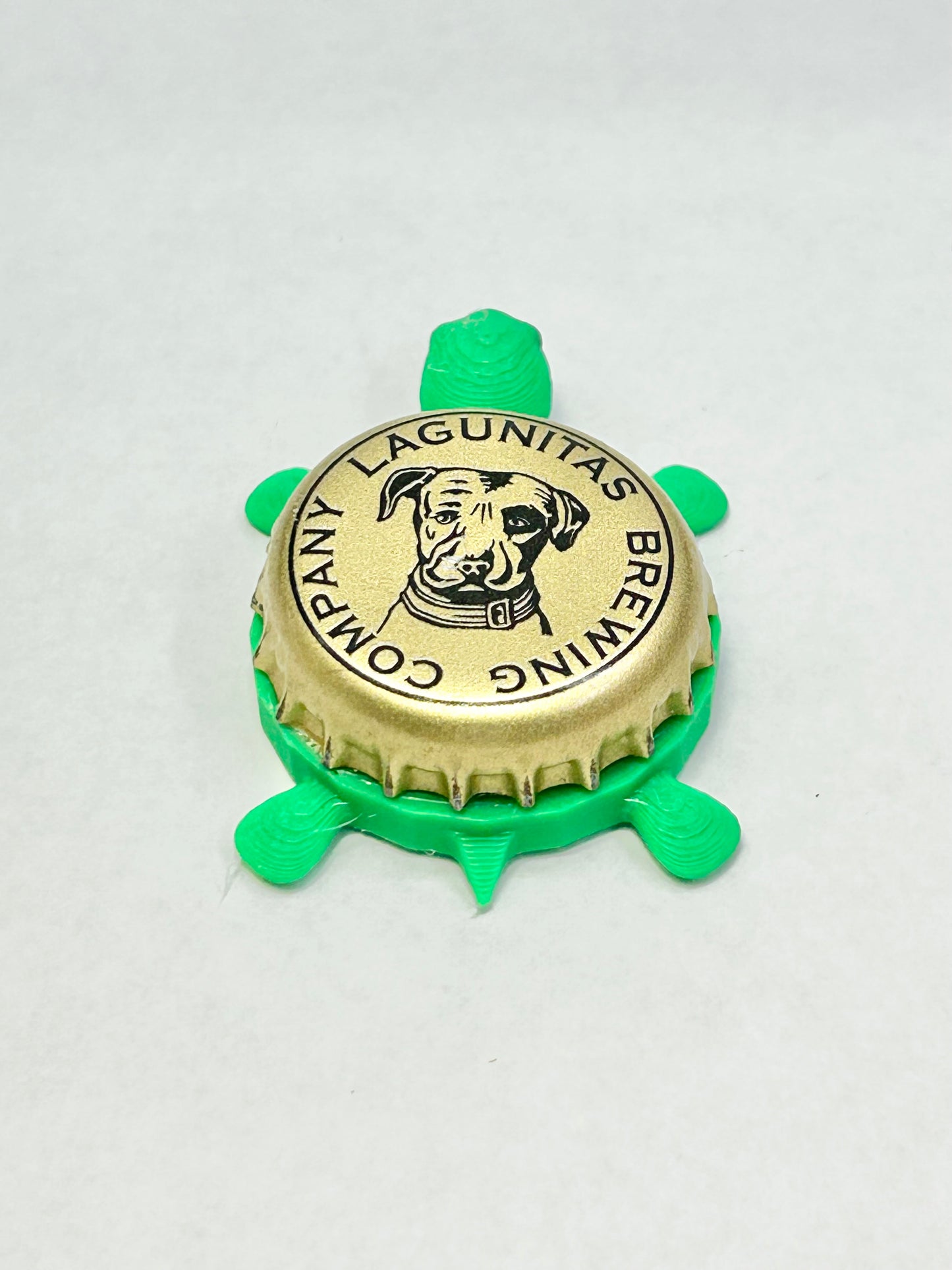Lagunitas Brewing (Gold 1) - Bottle Cap Magnet Turtle