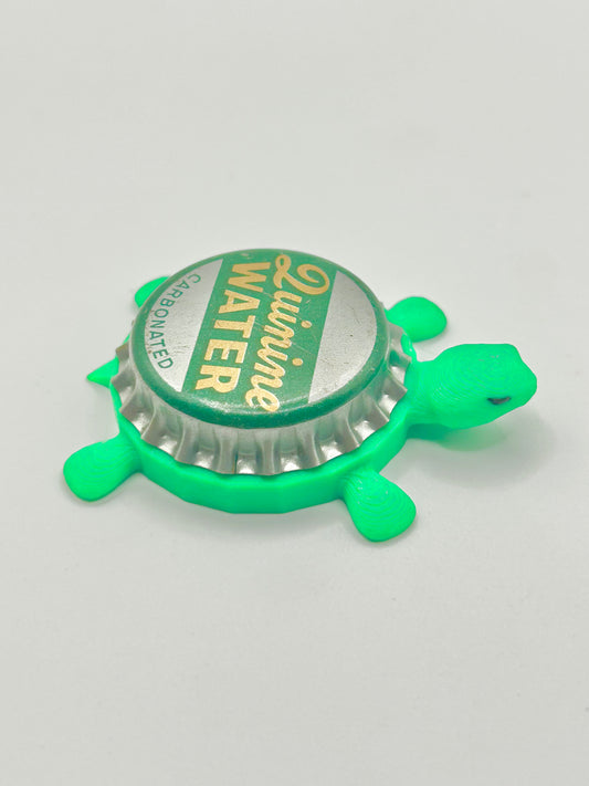 Quinine Water - Bottle Cap Magnet Turtle