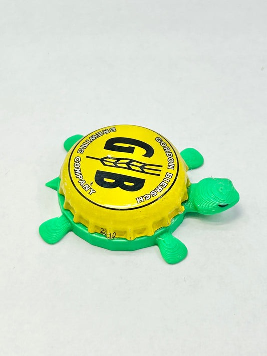 Gordon Biersch Brewing - Bottle Cap Magnet Turtle