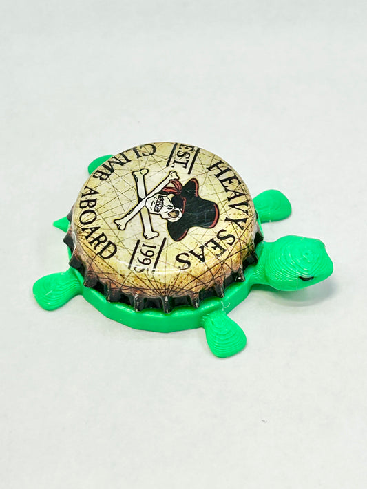 Heavy Seas (Vintage) - Bottle Cap Magnet Turtle