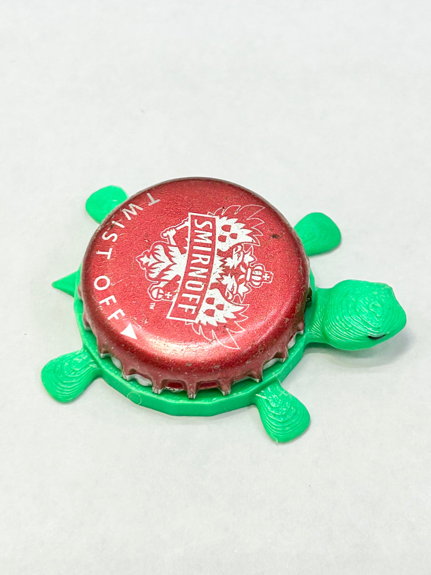 Smirnoff (Red) - Bottle Cap Magnet Turtle