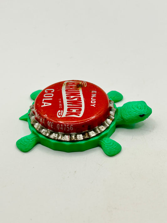 Brunswick Cola - Bottle Cap Magnet Turtle Shell Shocked Art