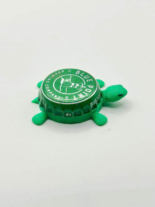 Blue Point Brewing Co (Green) - Bottle Cap Magnet Turtle