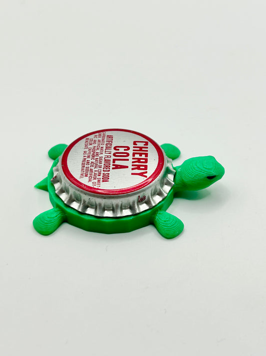 Cherry Cola (Vintage) - Bottle Cap Magnet Turtle