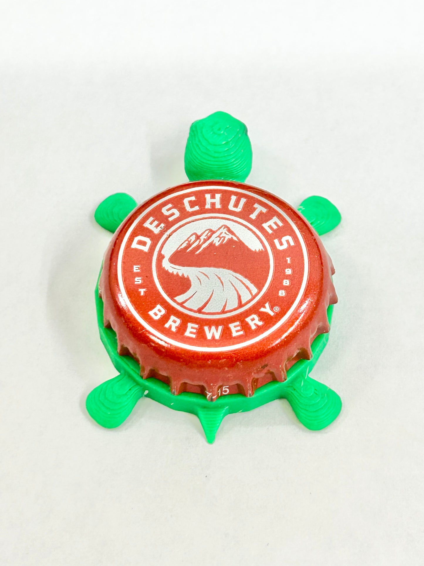 Deschutes Brewery (Red) - Bottle Cap Magnet Turtle