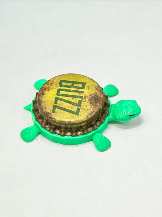 Buzz Soda (Vintage) - Bottle Cap Magnet Turtle
