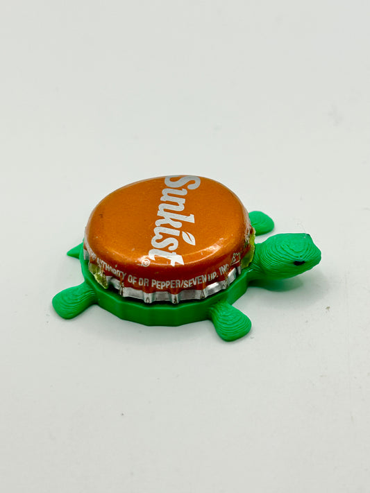Sunkist Soda (Text Logo) - Bottle Cap Magnet Turtle Shell Shocked Art