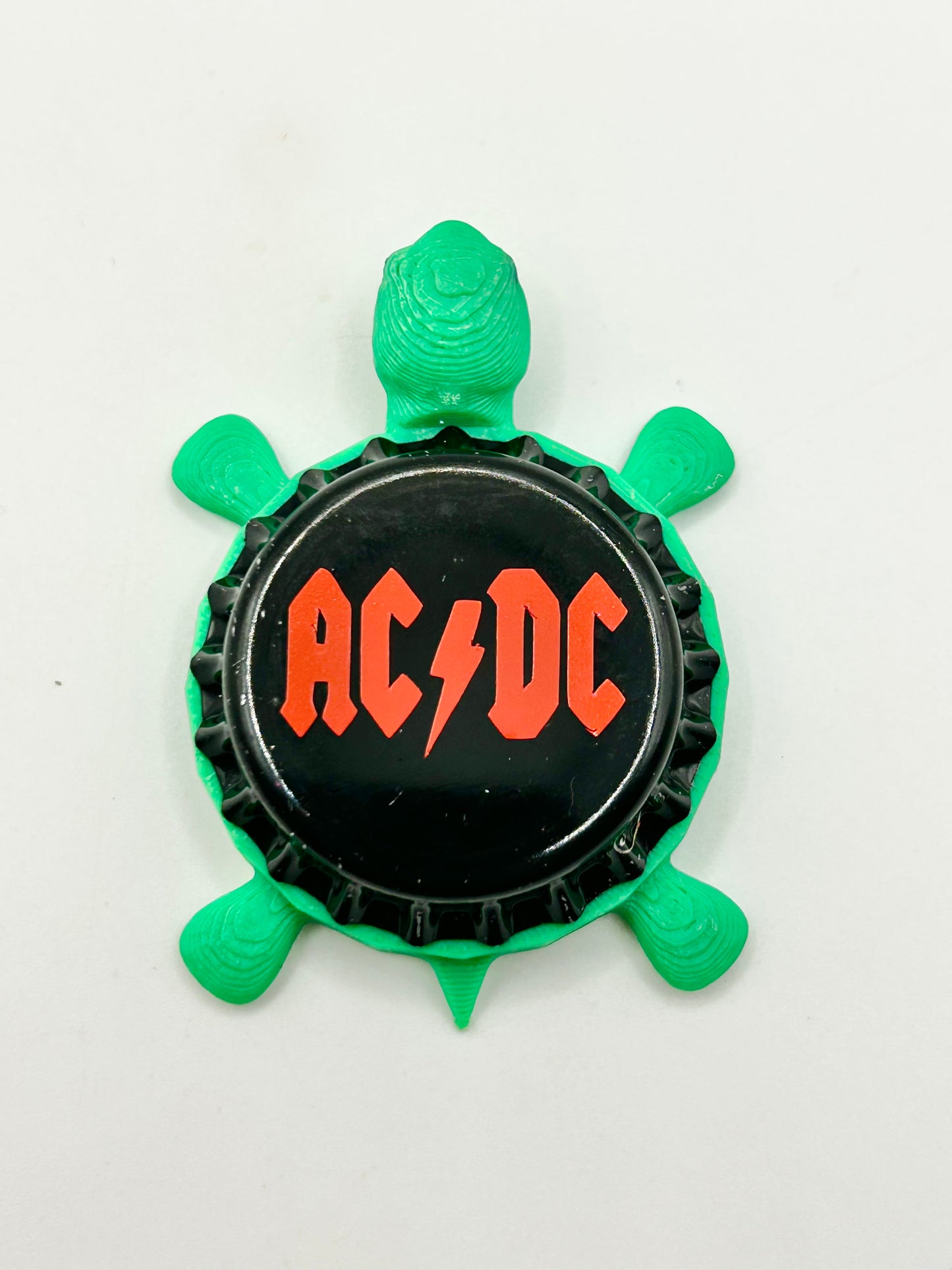 AC DC - Bottle Cap Magnet Turtle