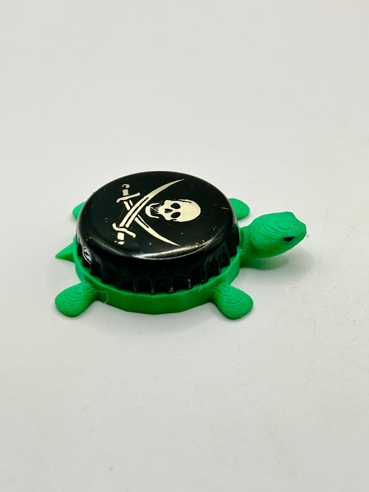 Skull with Pirate Swords - Bottle Cap Magnet Turtle Shell Shocked Art