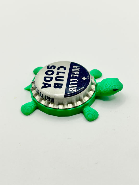 Hope Club Club Soda (Vintage) - Bottle Cap Magnet Turtle