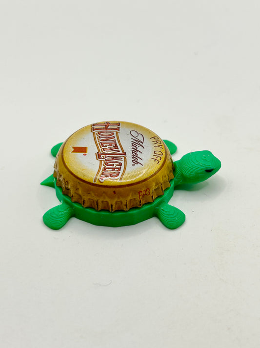Michelob Honey Lager (Vintage) - Bottle Cap Magnet Turtle Shell Shocked Art