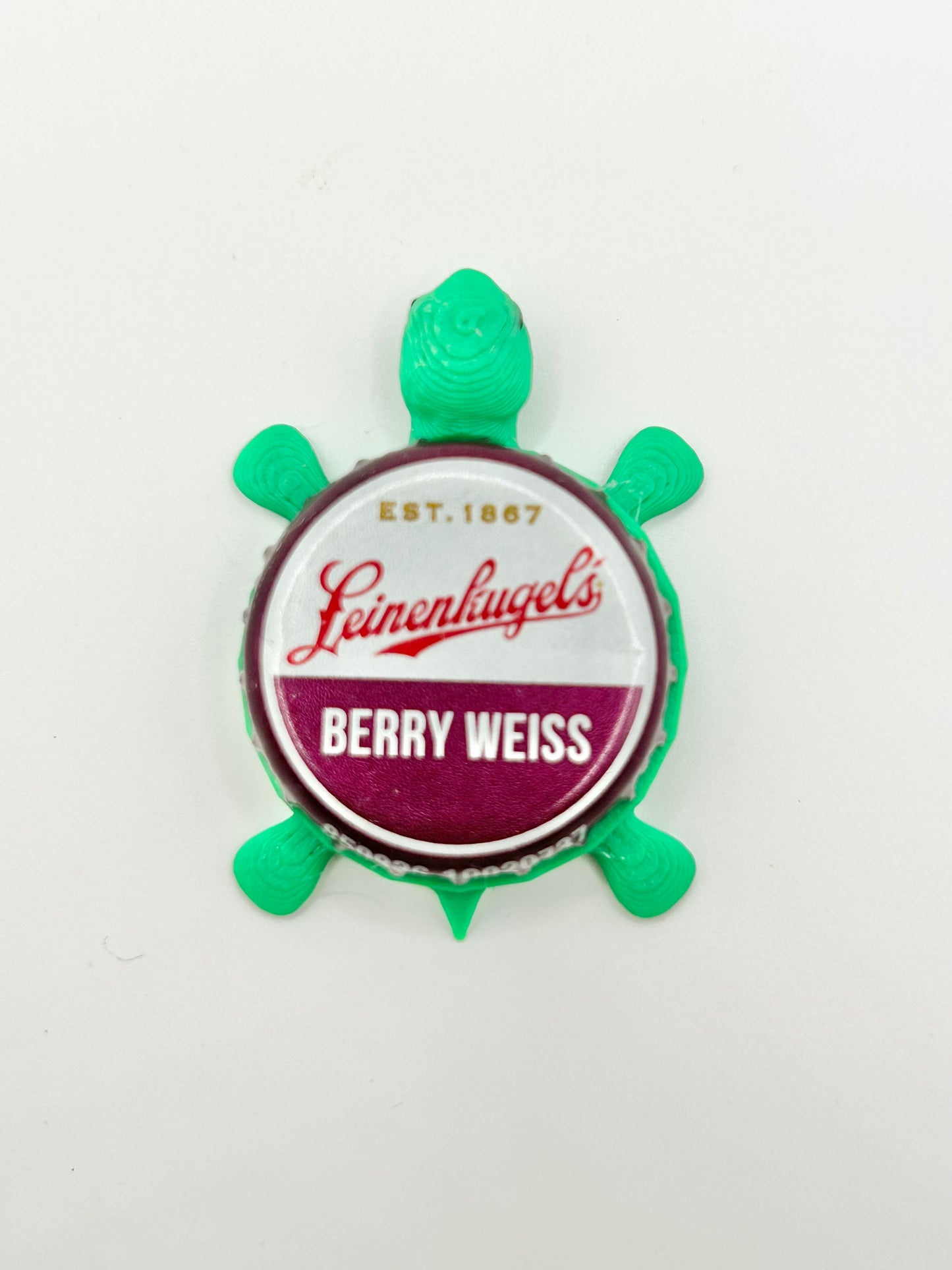 Leinenkugel's Berry Weiss (Vintage) - Bottle Cap Magnet Turtle