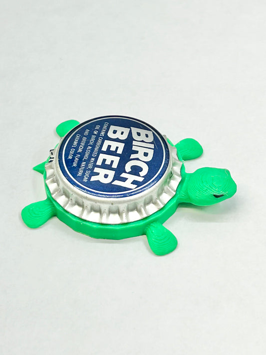 Birch Beer (Vintage) - Bottle Cap Magnet Turtle