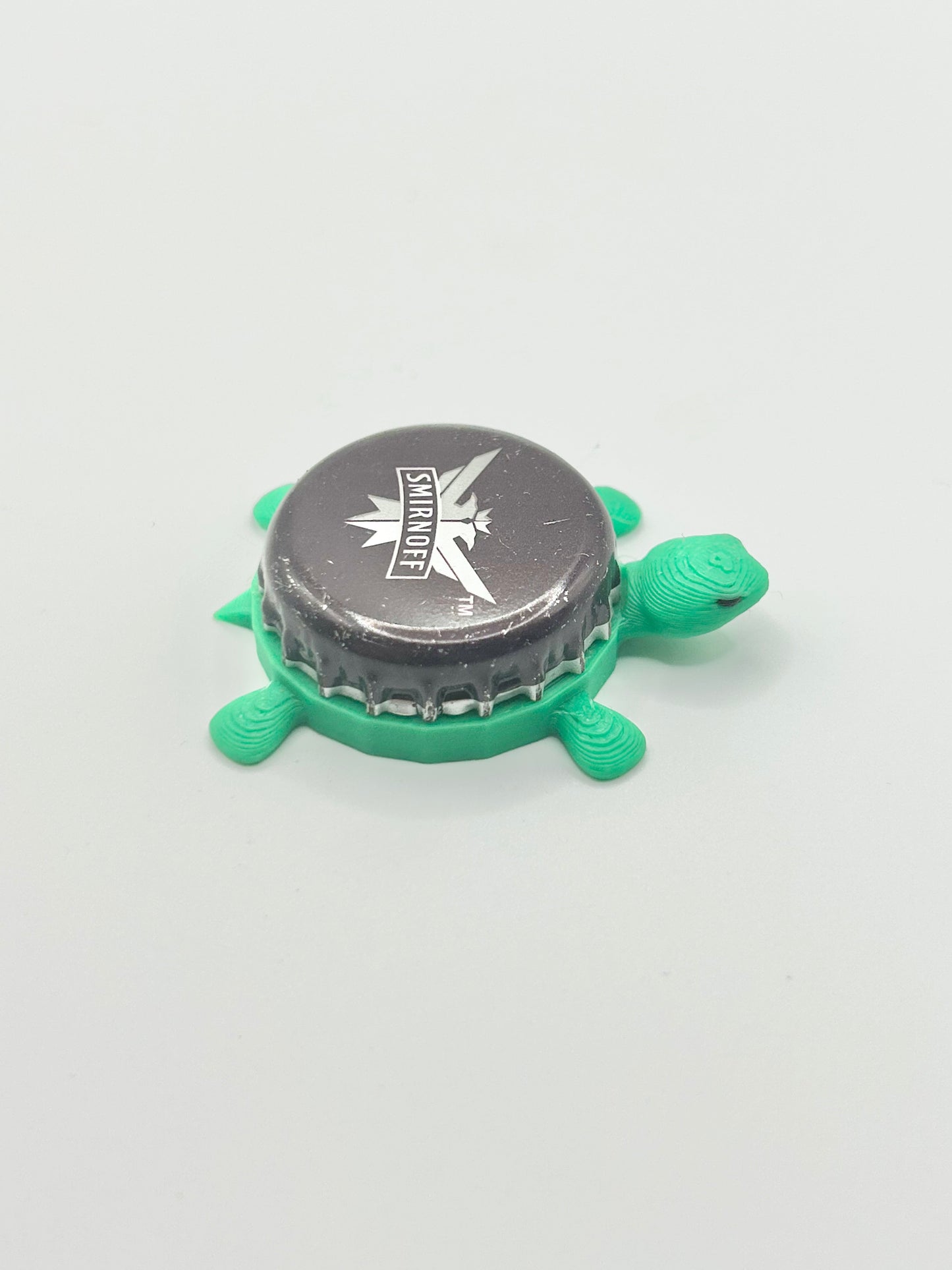 Smirnoff Eagle (Black - with Text) - Bottle Cap Magnet Turtle