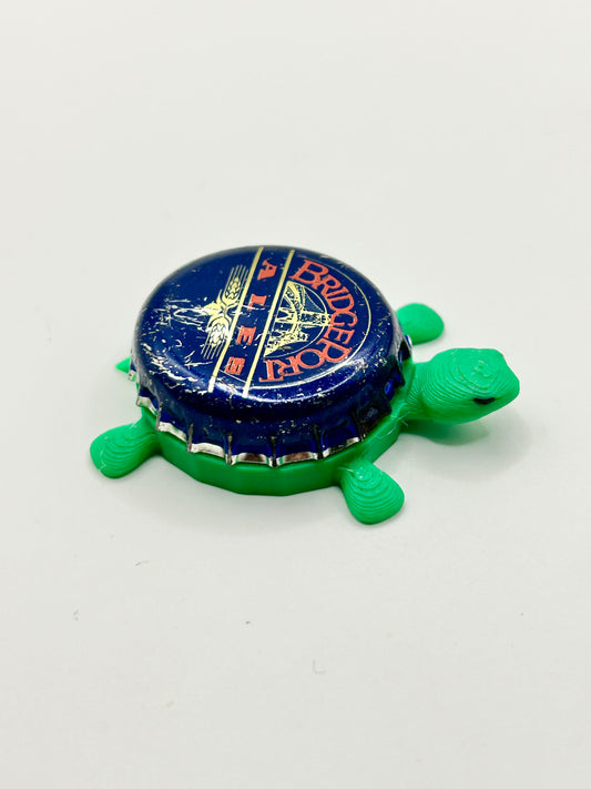 Bridgeport Ales (Vintage - Blue) - Bottle Cap Magnet Turtle