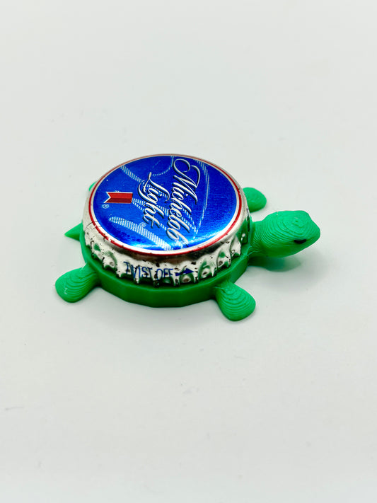 Michelob Light (Blue) - Bottle Cap Magnet Turtle