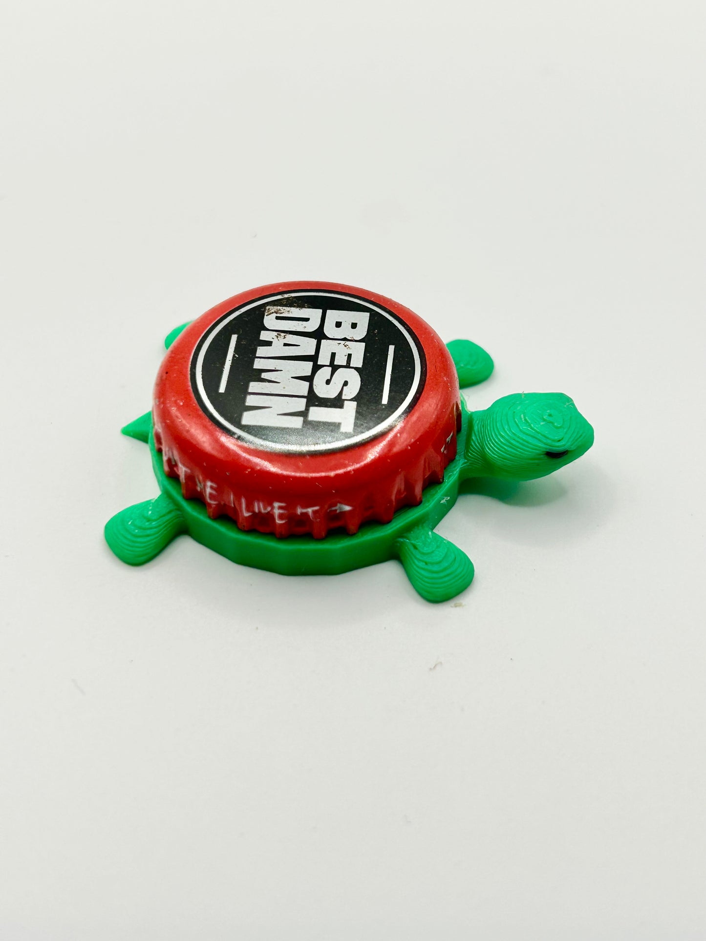 Best Damn Brewing (Red) - Bottle Cap Magnet Turtle