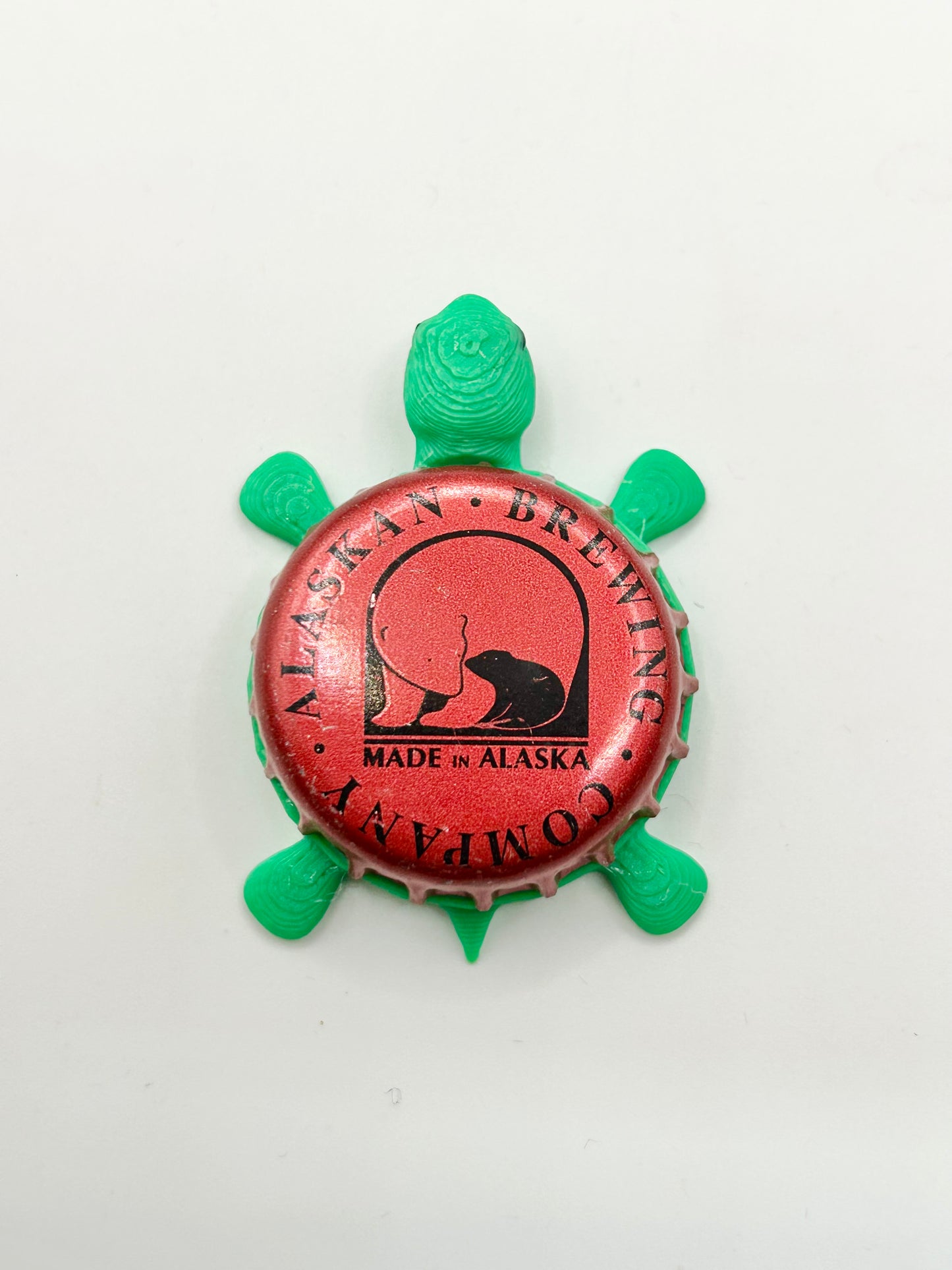 Alaskan Brewing (Red Vintage) - Bottle Cap Magnet Turtle