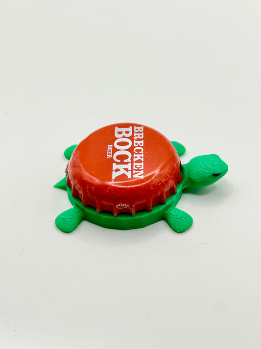 Brecken Bock Beer - Bottle Cap Magnet Turtle