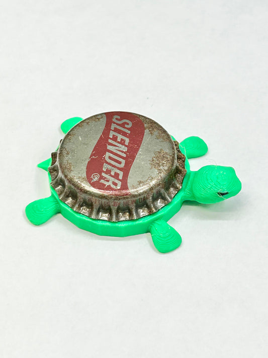 Slender (Vintage) - Bottle Cap Magnet Turtle