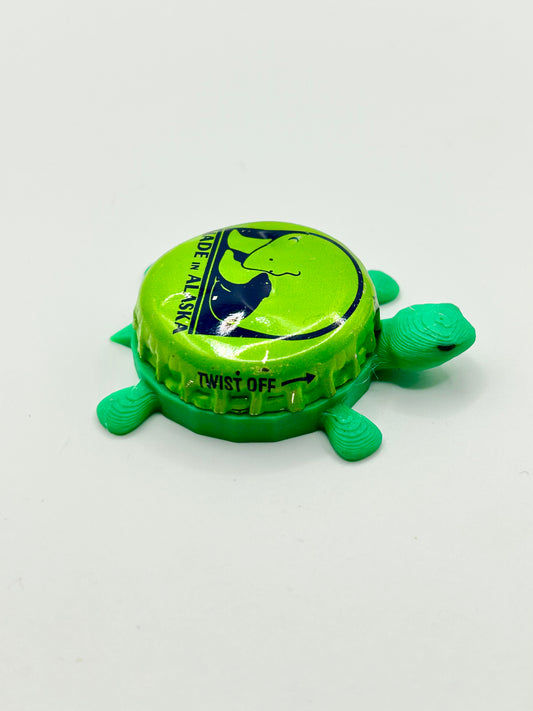 Alaskan Brewing (Neon Green) - Bottle Cap Magnet Turtle