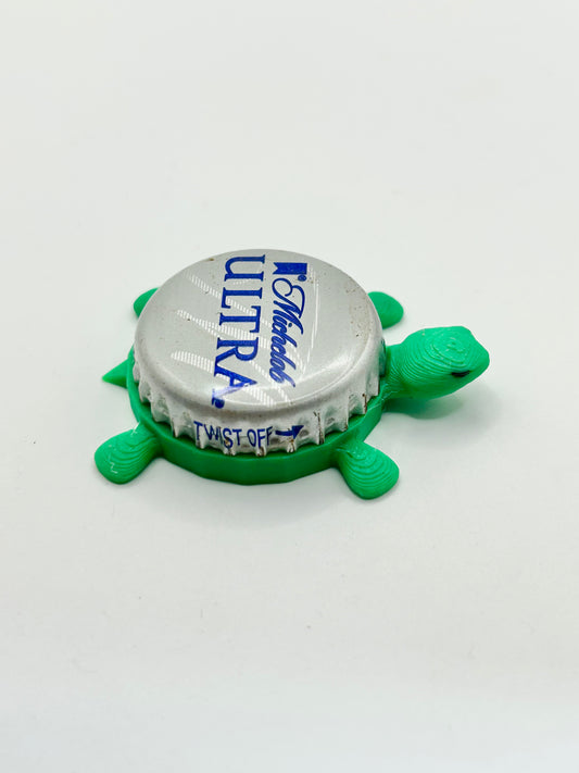 Michelob Ultra (All Blue) - Bottle Cap Magnet Turtle