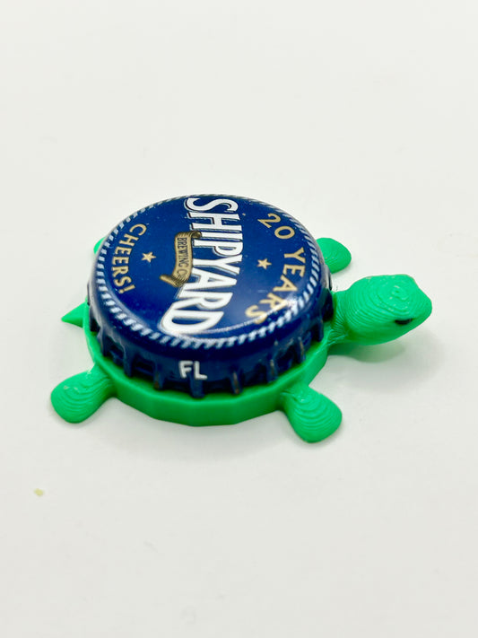 Shipyard Brewing (20 Years) - Bottle Cap Magnet Turtle