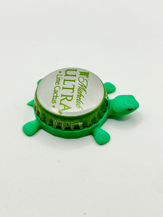 Michelob Ultra Lime Cactus - Bottle Cap Magnet Turtle