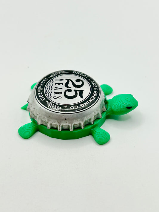 Great Lakes Brewing Co (25 Year Anniversary) - Bottle Cap Magnet Turtle