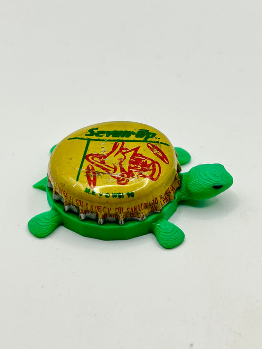 7 Up Soda Daffy Duck (Vintage) - Bottle Cap Magnet Turtle Shell Shocked Art