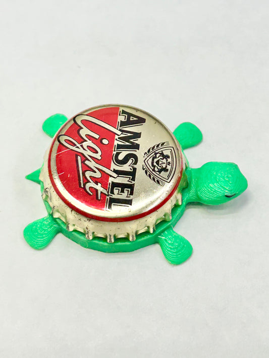 Amstel Light (Vintage) - Bottle Cap Magnet Turtle