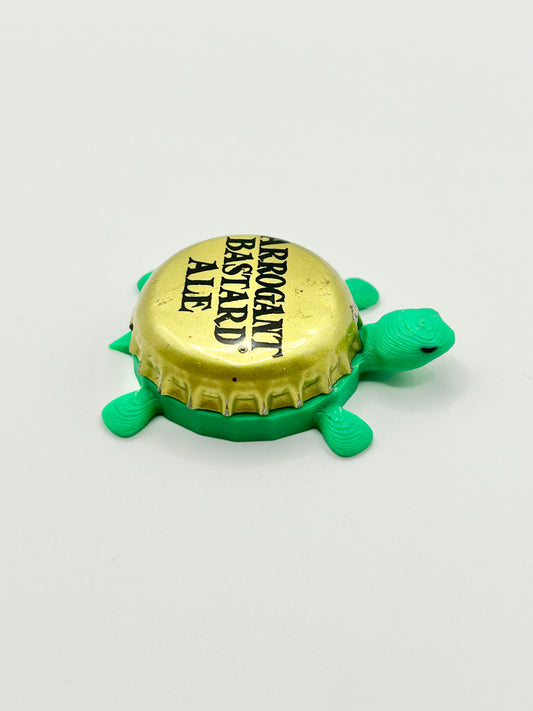 Arrogant Bastard Ale - Bottle Cap Magnet Turtle