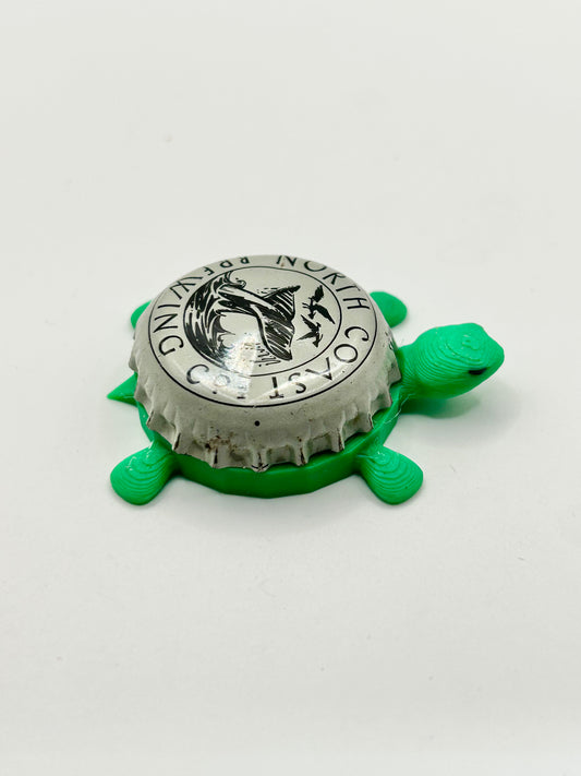 North Coast Brewing Co (Whale Tail Light Gray) - Bottle Cap Magnet Turtle