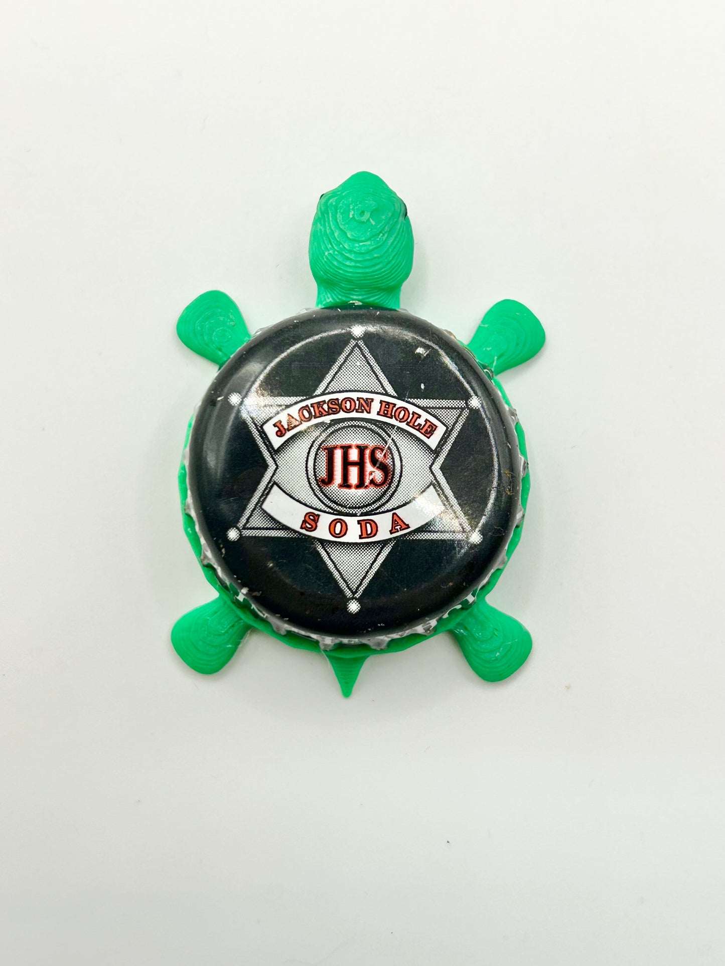 Jackson Hole Soda - Bottle Cap Magnet Turtle