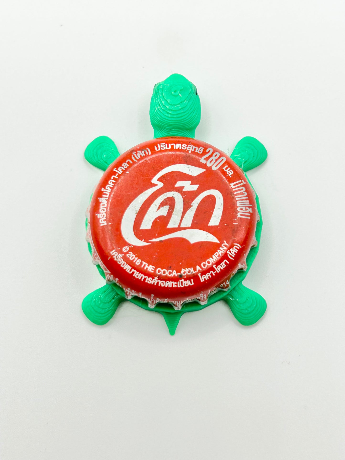 Coca Cola Thailand International (Red) - Bottle Cap Magnet Turtle
