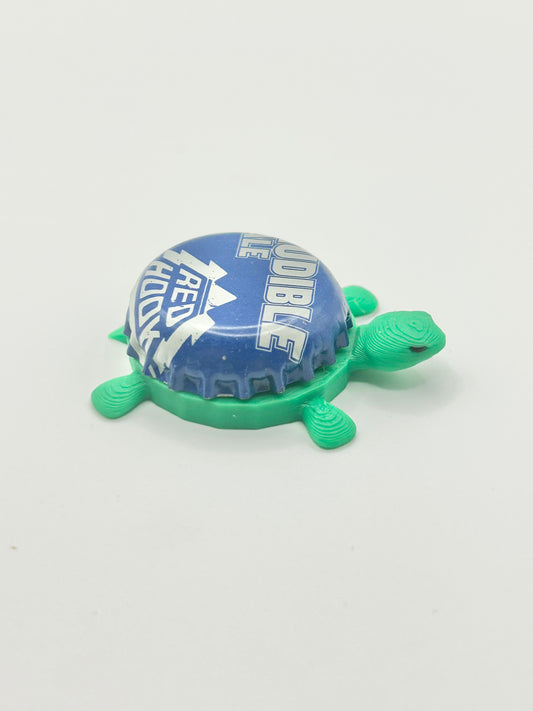 Red Hook Audible Ale (Blue) - Bottle Cap Magnet Turtle