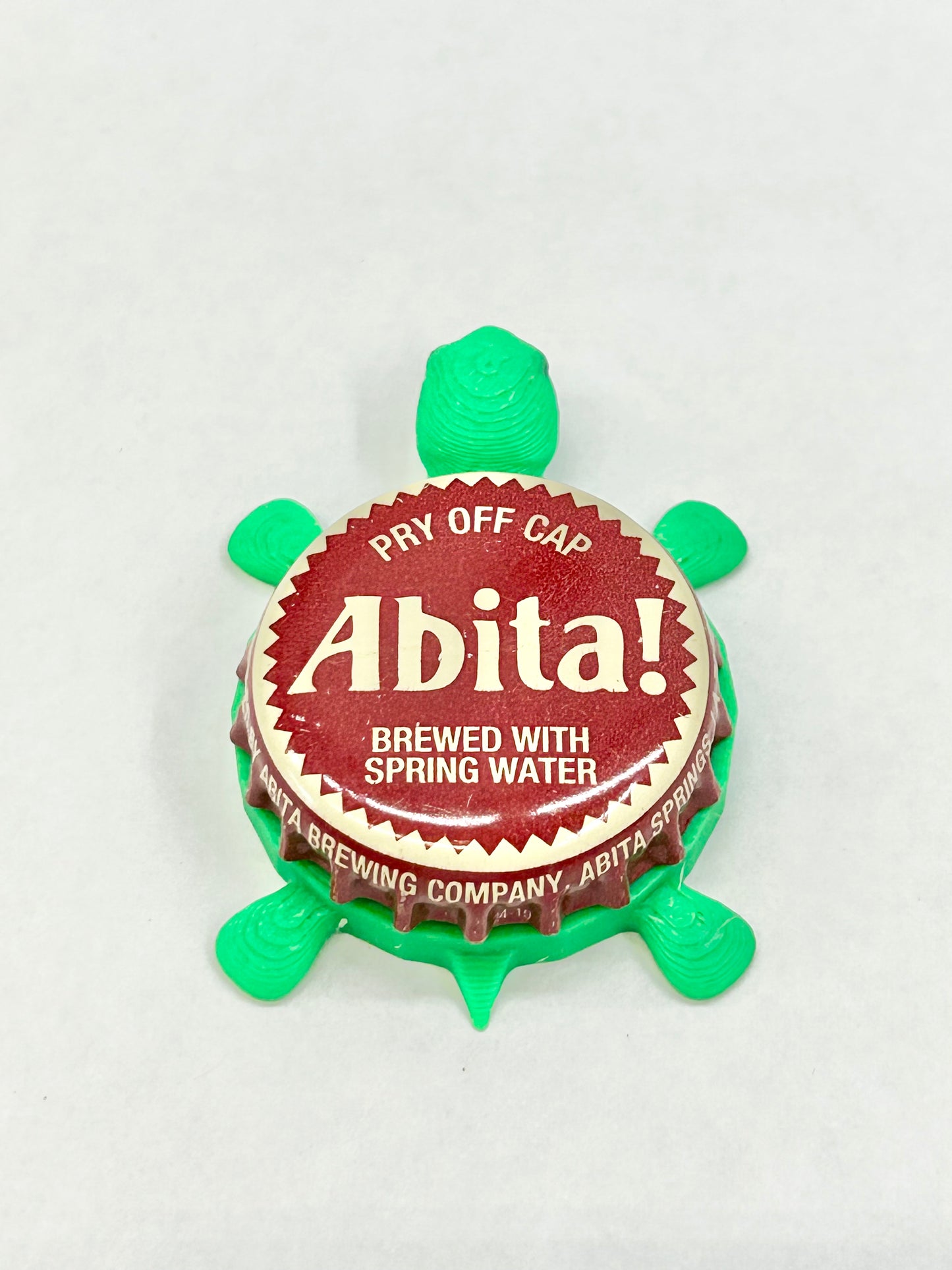 Abita Beer (Dark Red Cap) - Bottle Cap Magnet Turtle