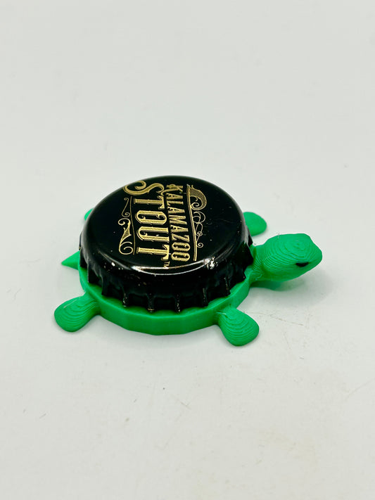 Kalamazoo Stout (Bell's Beer) - Bottle Cap Magnet Turtle Shell Shocked Art