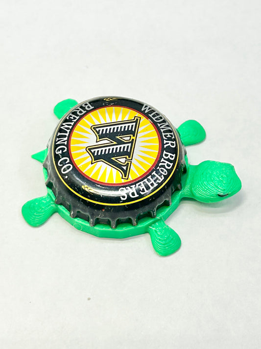 Widmer Brothers Brewing (Vintage White Text) - Bottle Cap Magnet Turtle