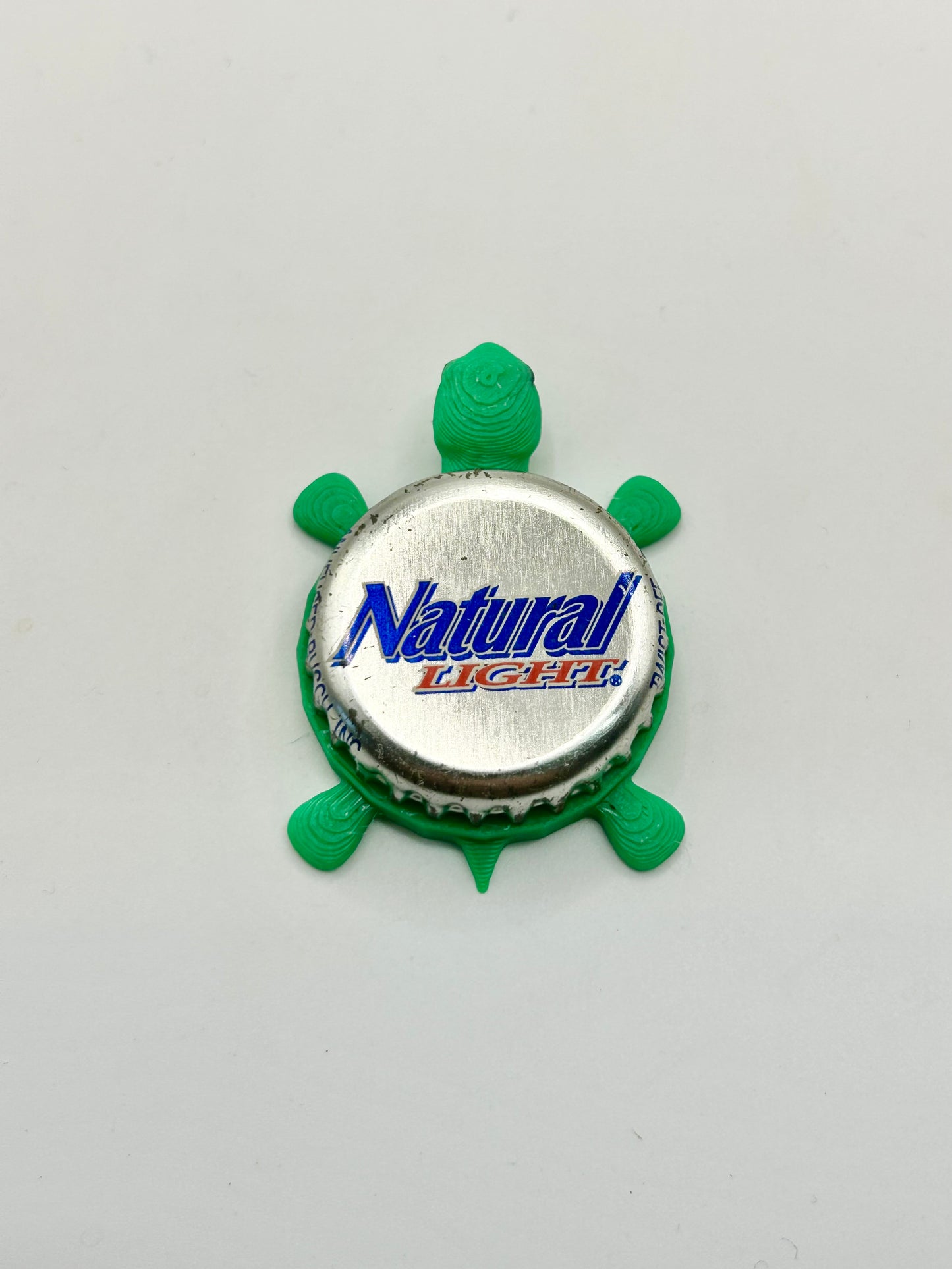 Natty Light (Silver) - Bottle Cap Magnet Turtle