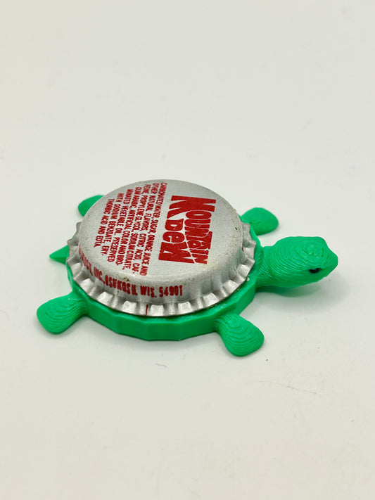 Mountain Dew (Vintage Red) - Bottle Cap Magnet Turtle