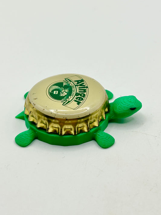Ayinger Brewing (Vintage) - Bottle Cap Magnet Turtle Shell Shocked Art