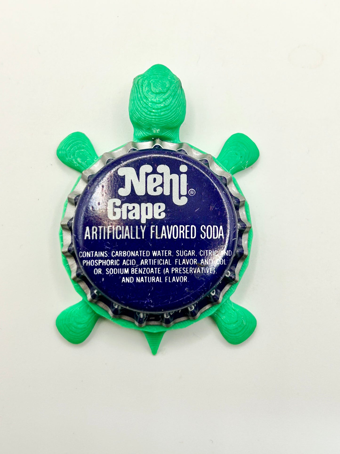 Nehi Grape Soda (Vintage) - Bottle Cap Magnet Turtle