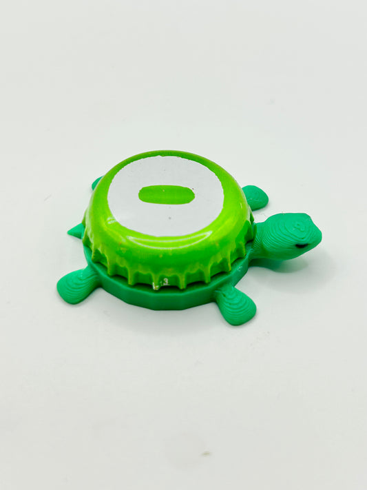 Omission Beer (Lime Green) - Bottle Cap Magnet Turtle