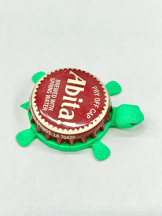 Abita Beer (Dark Red Cap) - Bottle Cap Magnet Turtle