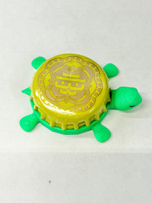 Ballistic Brewing (Yellow) - Bottle Cap Magnet Turtle