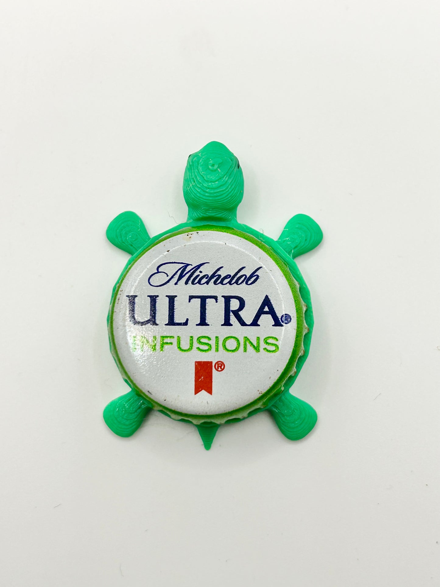Michelob Ultra Infusions (Green) - Bottle Cap Magnet Turtle