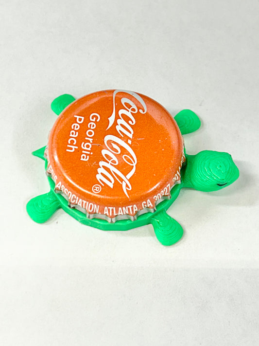 Coca Cola Georgia Peach - Bottle Cap Magnet Turtle