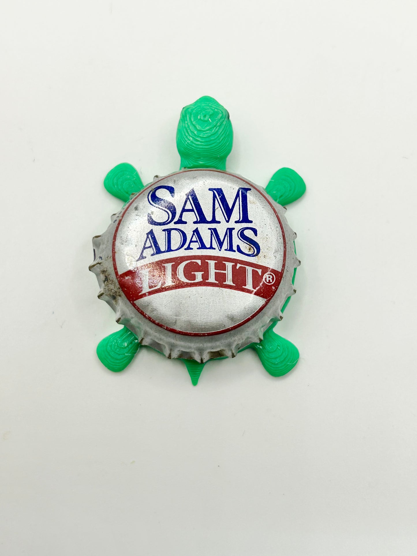 Sam Adams Light (Red) - Bottle Cap Magnet Turtle